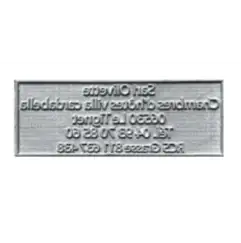 Exemple de plaque de remplacement en caoutchouc, visuel du catalogue